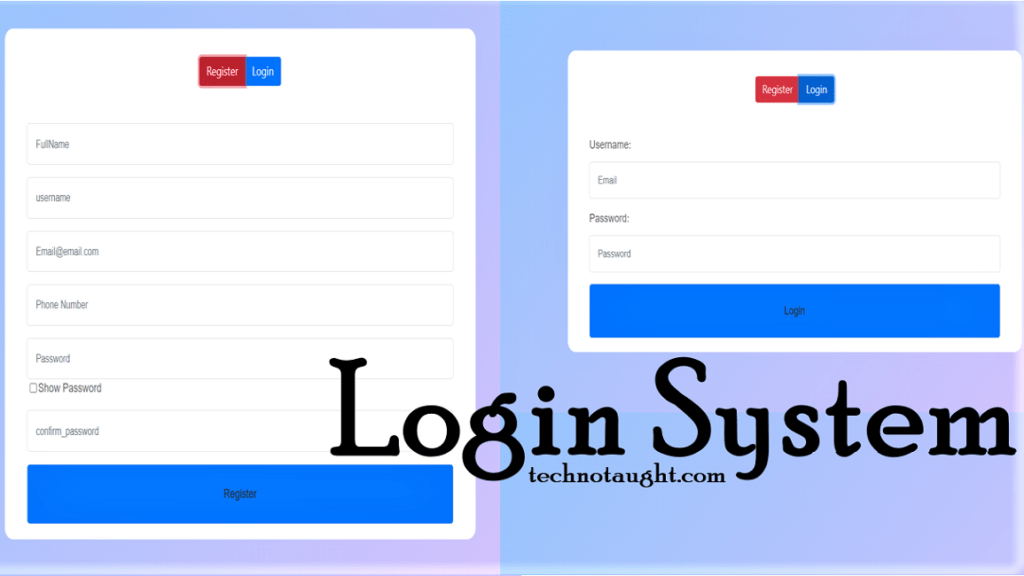 Simple PHP Login System Using MySQL And JQuery AJAX