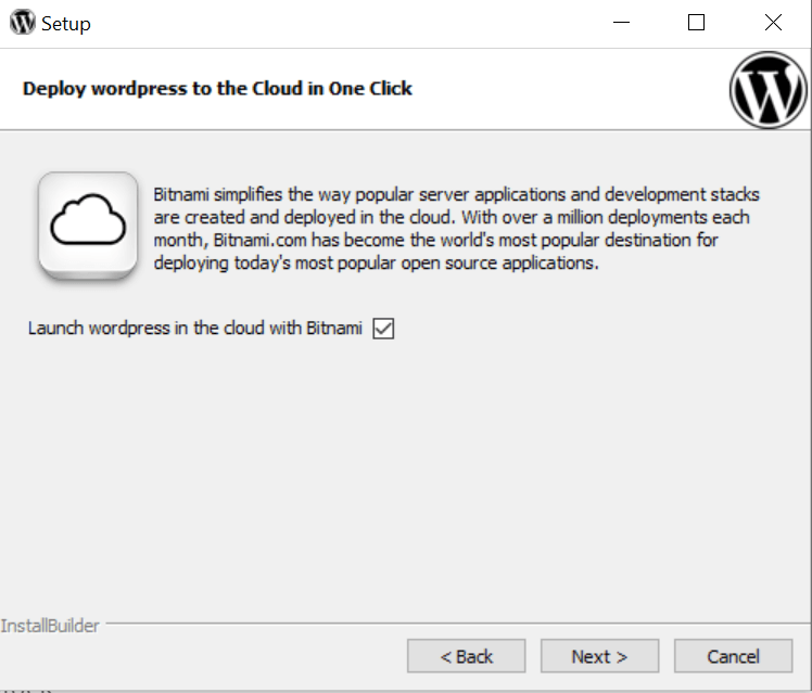 Installing WordPress With Bitnami
