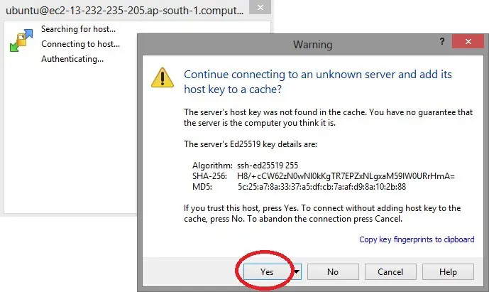 upload files to AWS ec2